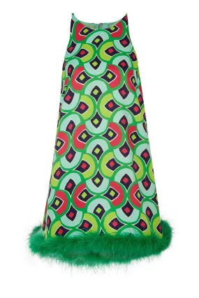 Feather Boa Mini Dress (Final Sale)