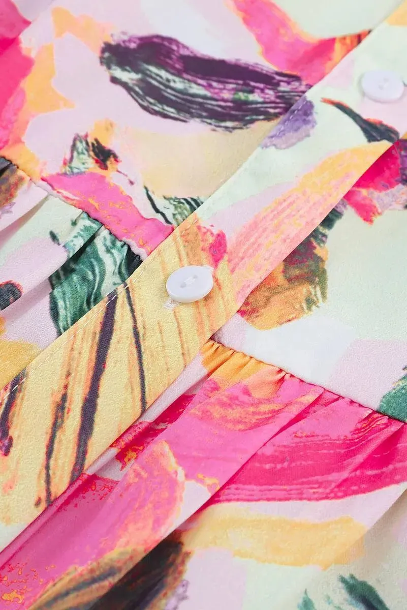 Feel Fabulous in a Playful Multicolor Floral Print Skirt Dress