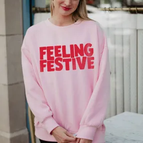 Feeling Festive Christmas Wholesale Graphic Sweatshirt