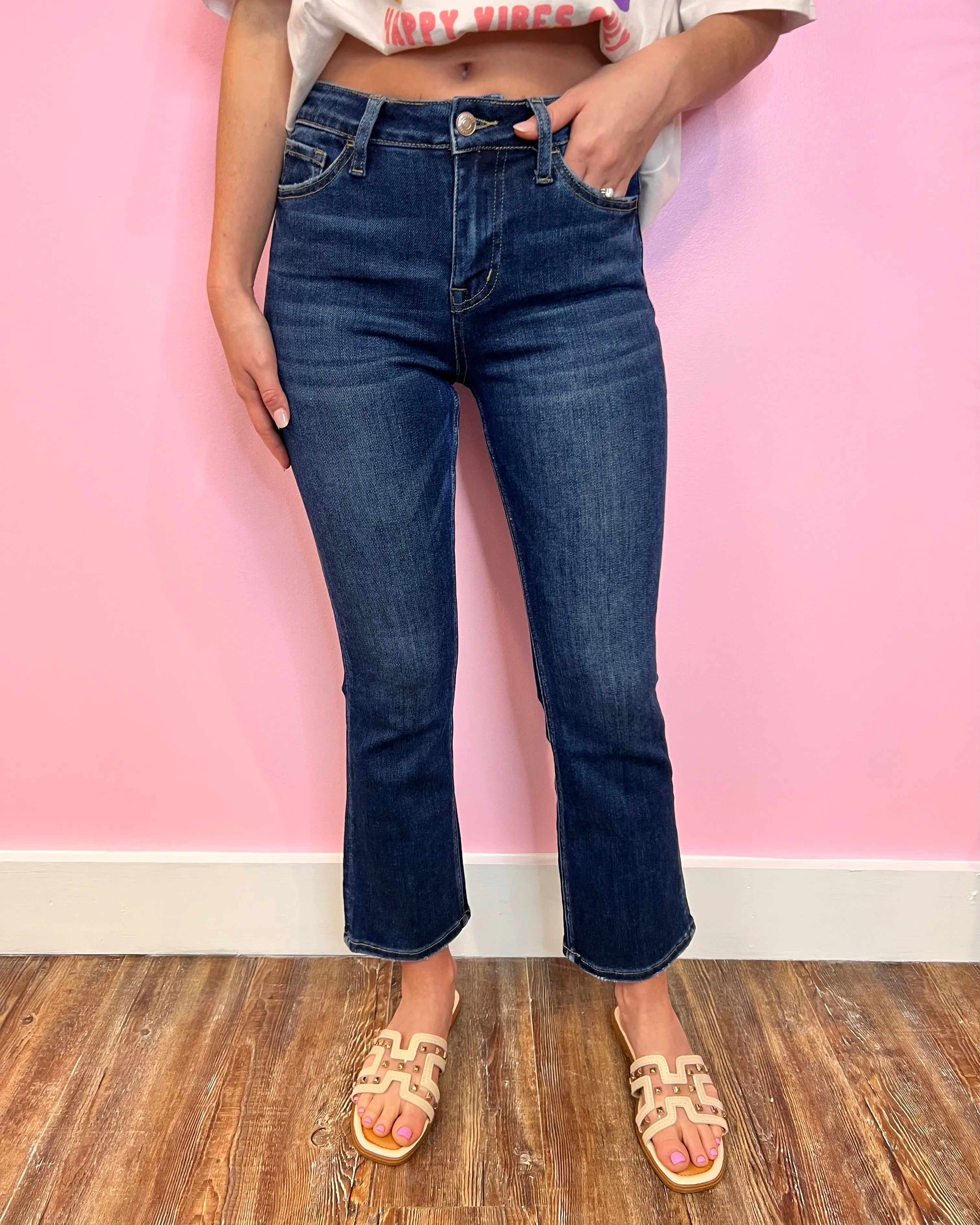Feeling Like New High Rise Kick Flare Jeans 26" Inseam