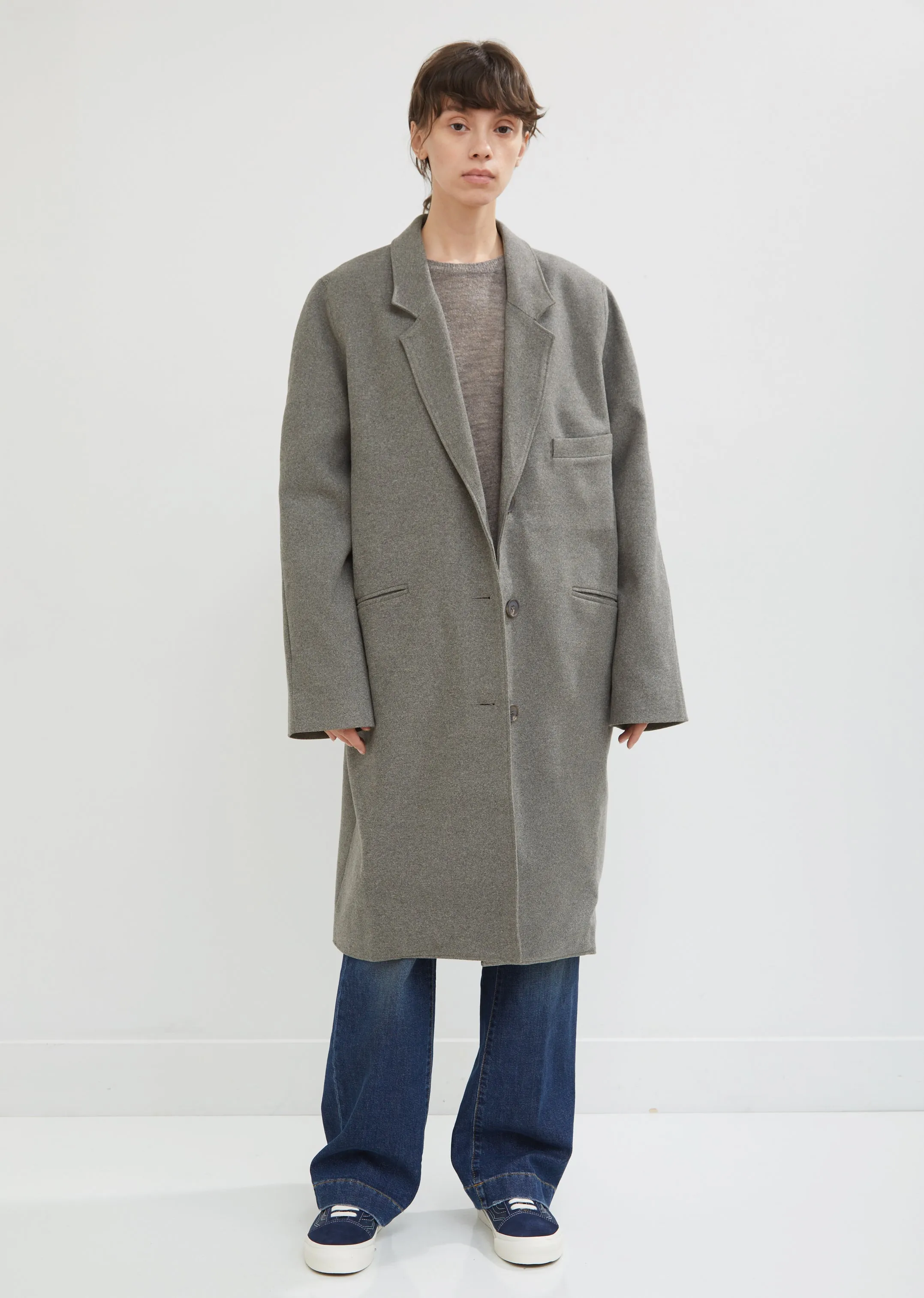 Felted Single Breasted Coat