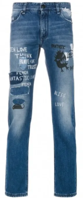 FENDI - distressed skinny jeans