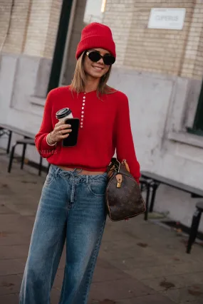 Fenna jumper red
