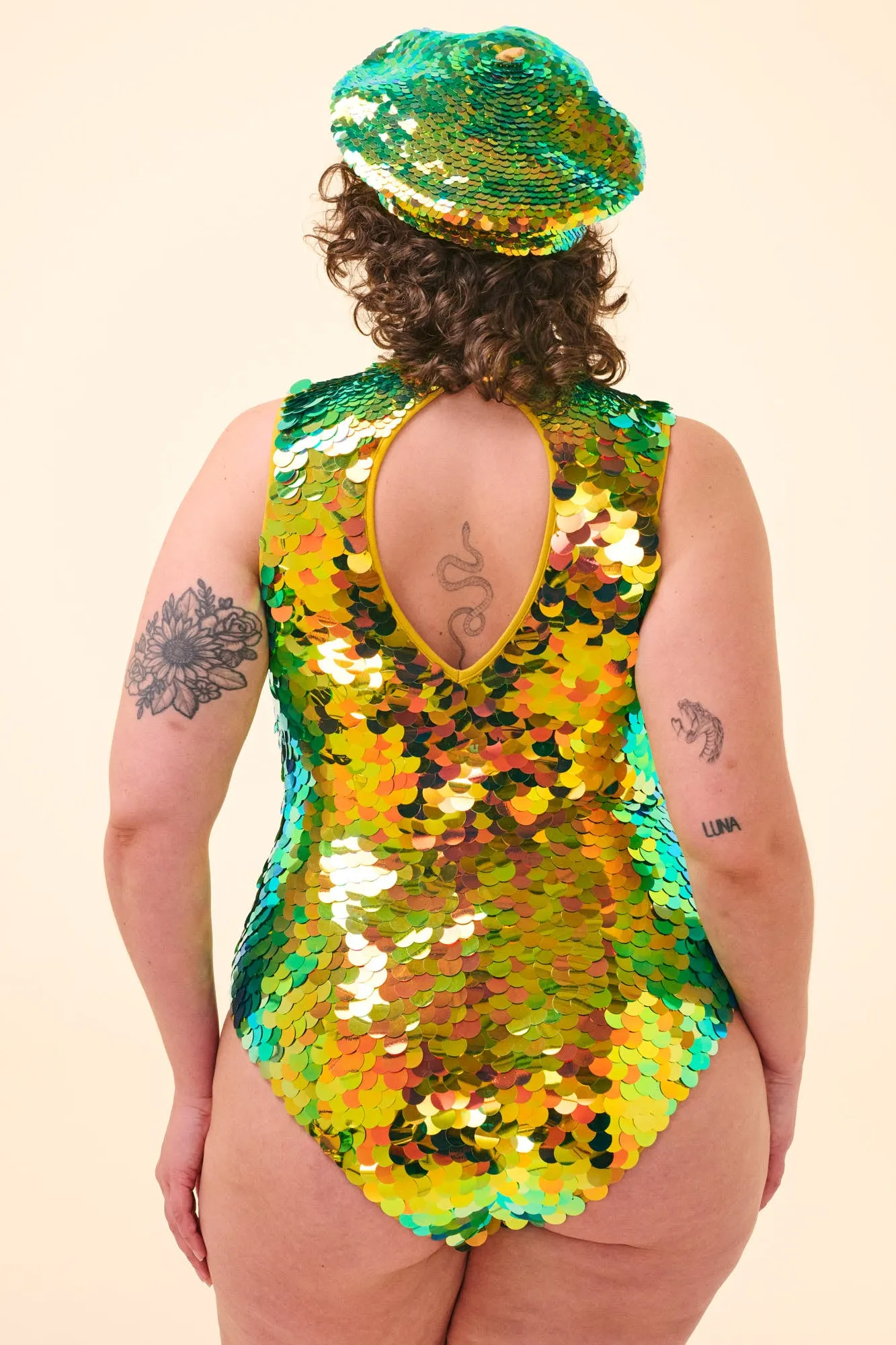 FIFI SEQUIN LEOTARD - CITRUS