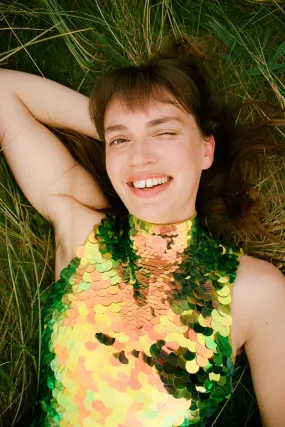 FIFI SEQUIN LEOTARD - CITRUS