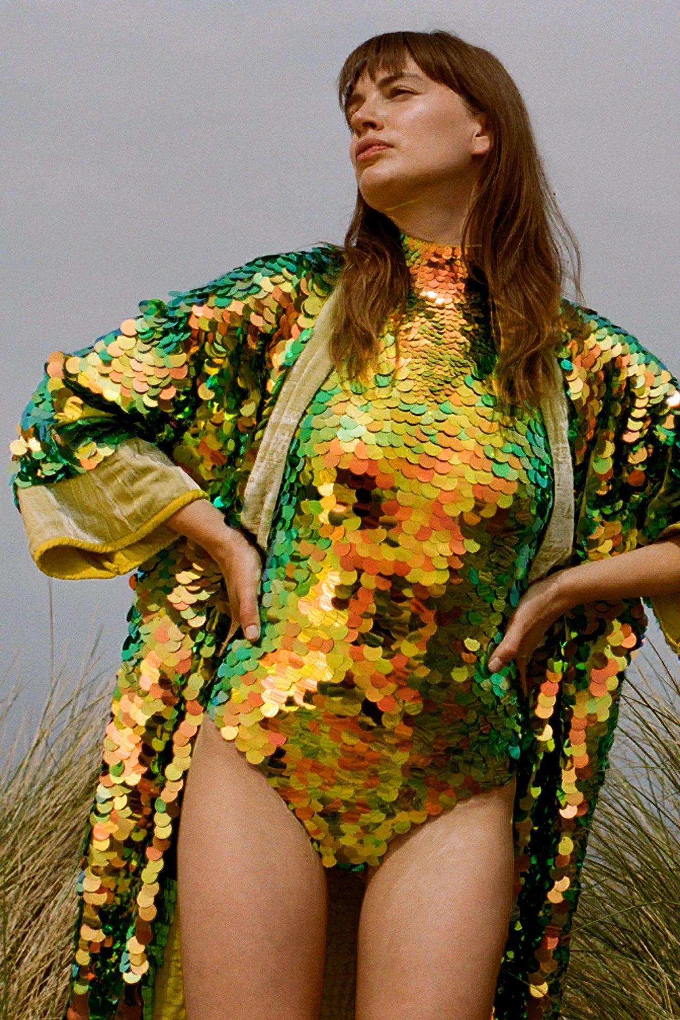 FIFI SEQUIN LEOTARD - CITRUS