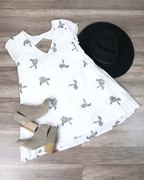 Embroidered Shift Dresses