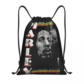 Find 1995 Bob  Marley Music Inc Bob Smoking Spliff Double Sided Marley Vintage Drawstring Bags