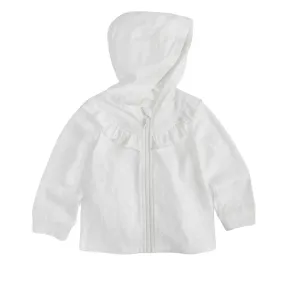 FIRST IMPRESSIONS - Baby Girls Ruffled Hoodied jacket