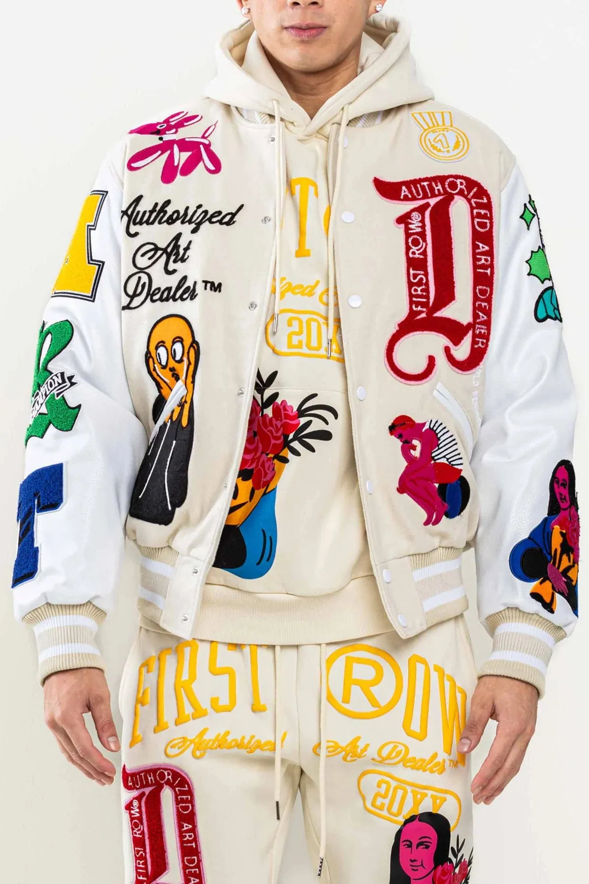 First Row ART DEALER GRAPHIC VARSITY JACKET
