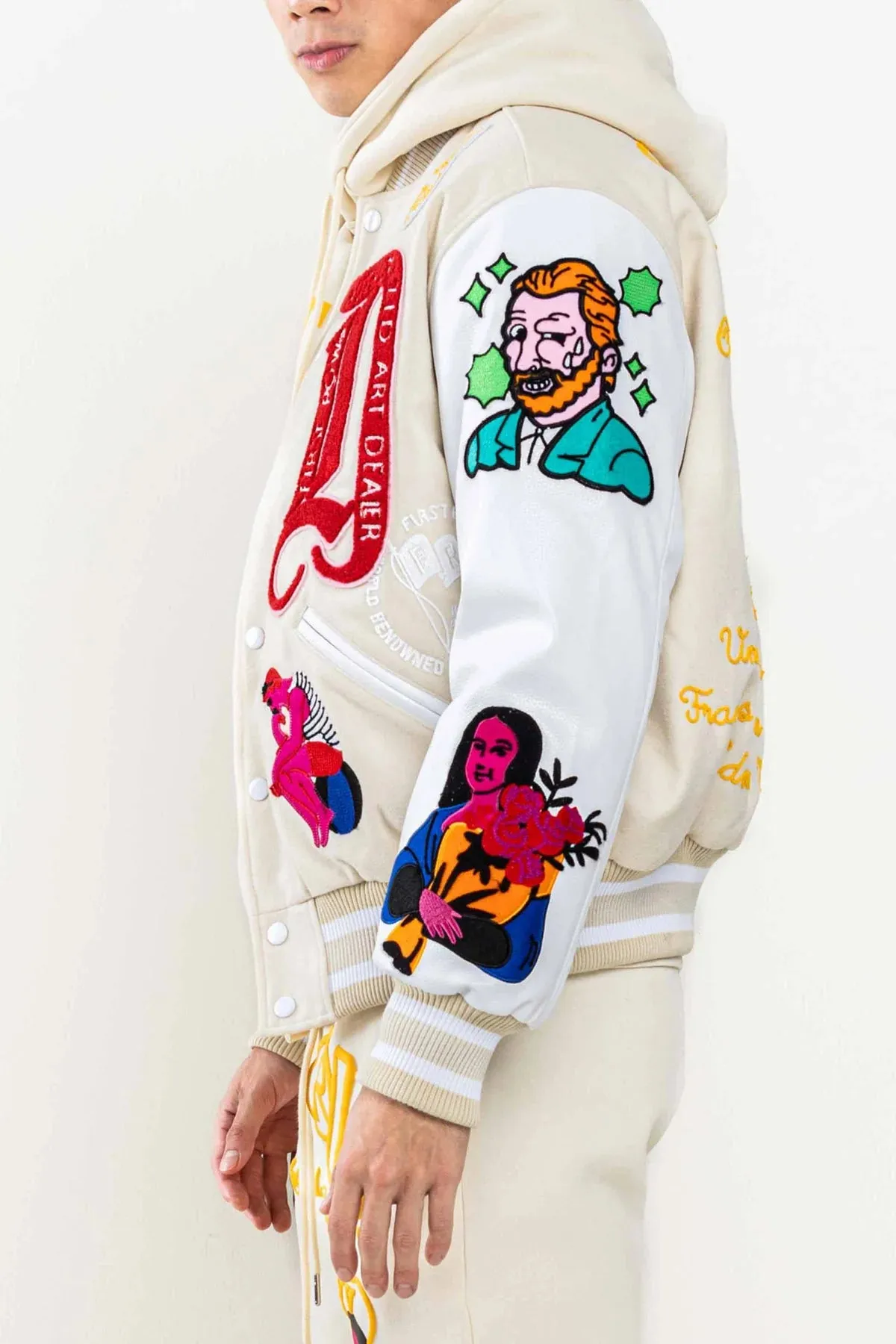 First Row ART DEALER GRAPHIC VARSITY JACKET