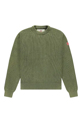 Fisherman Rib Knit Crewneck Deep Depths