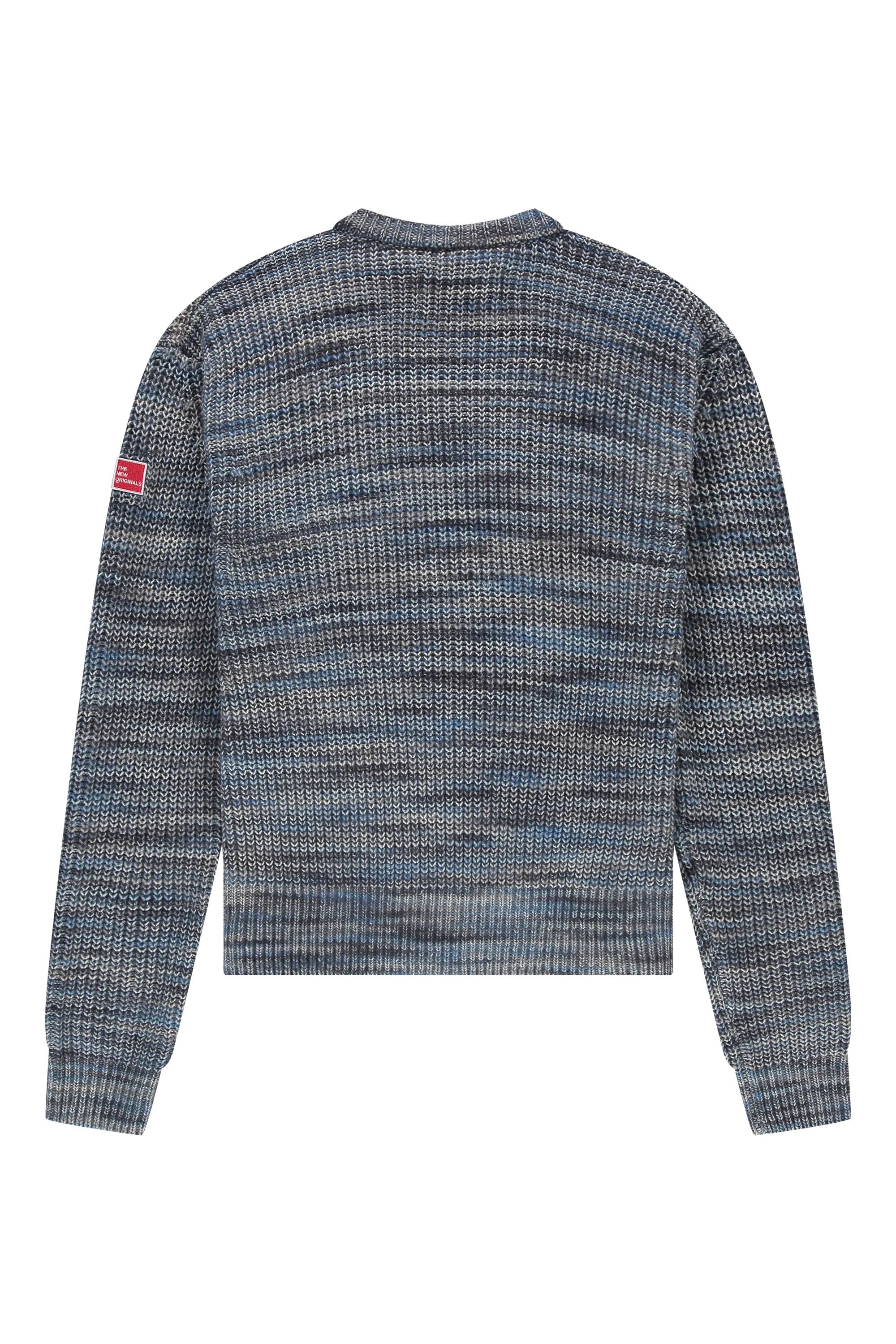 Fisherman Rib Knit Crewneck Navy Melange