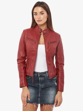Fit Leather Jacket for Women Body By TJS