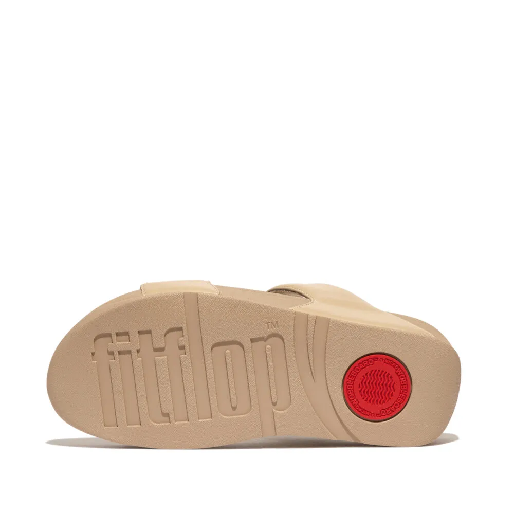Fitflop Lulu Crystal Embellished Slides Latte Beige
