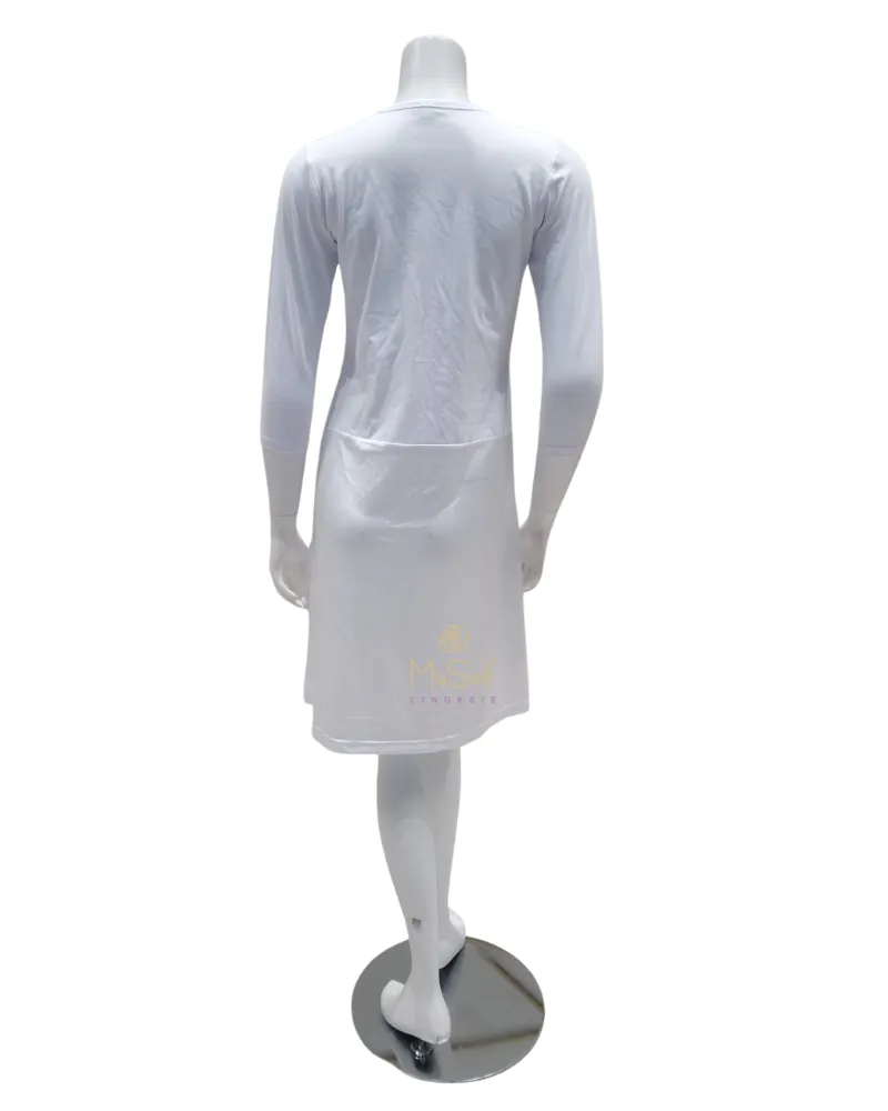 FK336 37" Organic Cotton 3/4 Sleeve Shell Slip