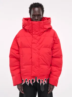 Flame Hem Down Jacket (HB-OU-4227-RED)