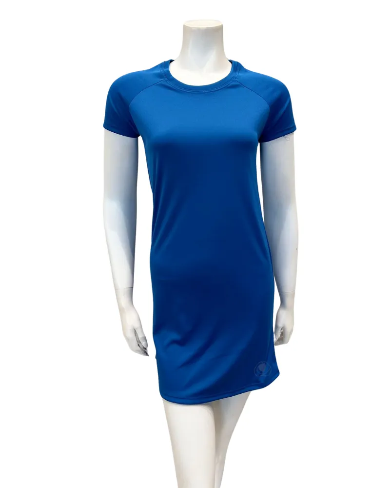 Flamingo Royal Blue Short Sleeve Swim Rashguard Tunic Top