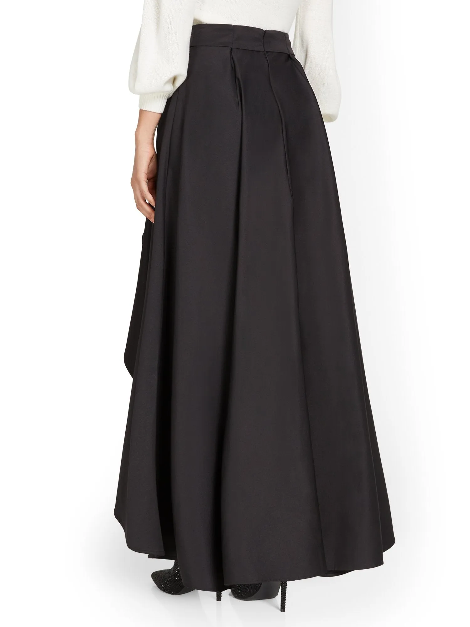Flare High-Low Maxi Skirt