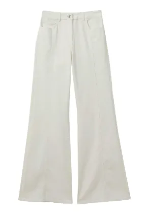 Flared Front Seam Jeans