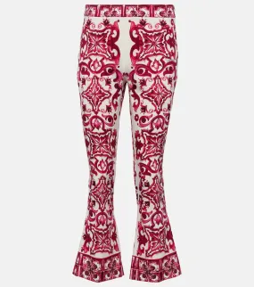 Flared trousers with DOLCE&GABBANA print, pink
