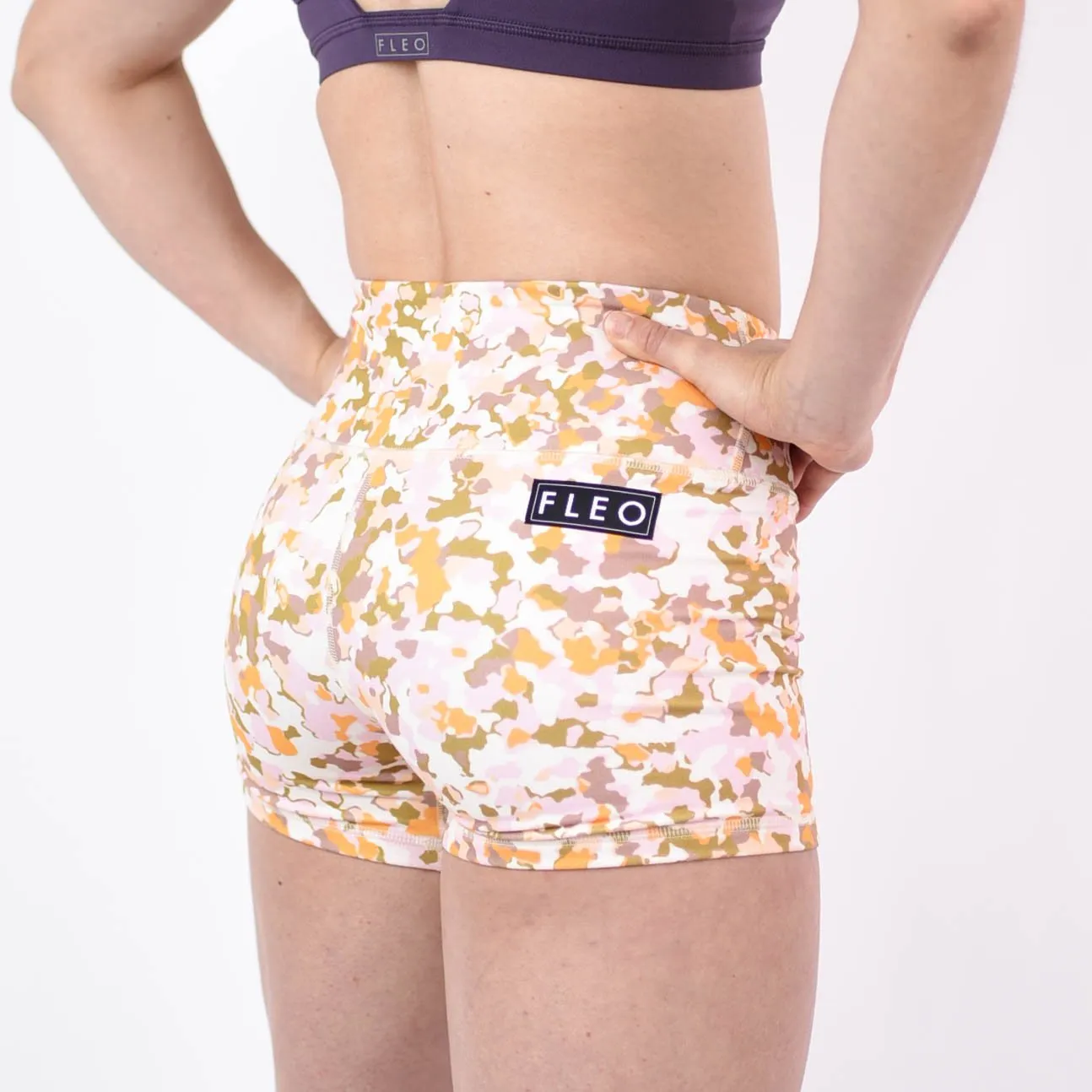 FLEO Delicate Camo Shorts (Power High-rise)