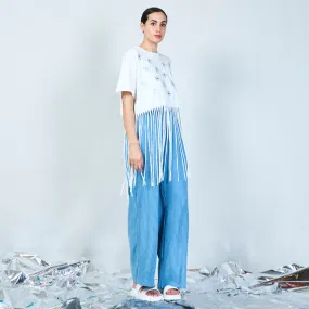 Floral fringe t-shirt wholesale