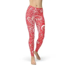 Floral Heart Performance Leggings - Size XL for Ultimate Comfort and Style