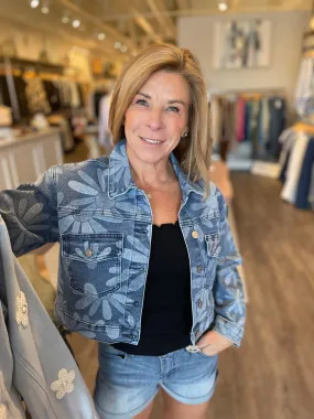 Floral Print Denim Jacket