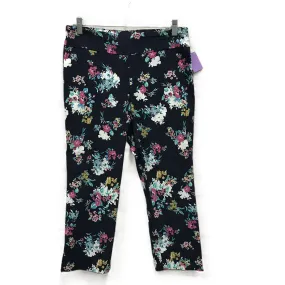 Floral Print Pants Cropped By Van Heusen, Size: 6