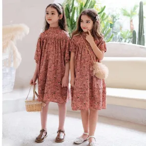 Floral Summer Dress for Girls | Cute A-Line Puff Sleeve Dress for Kids & Teens