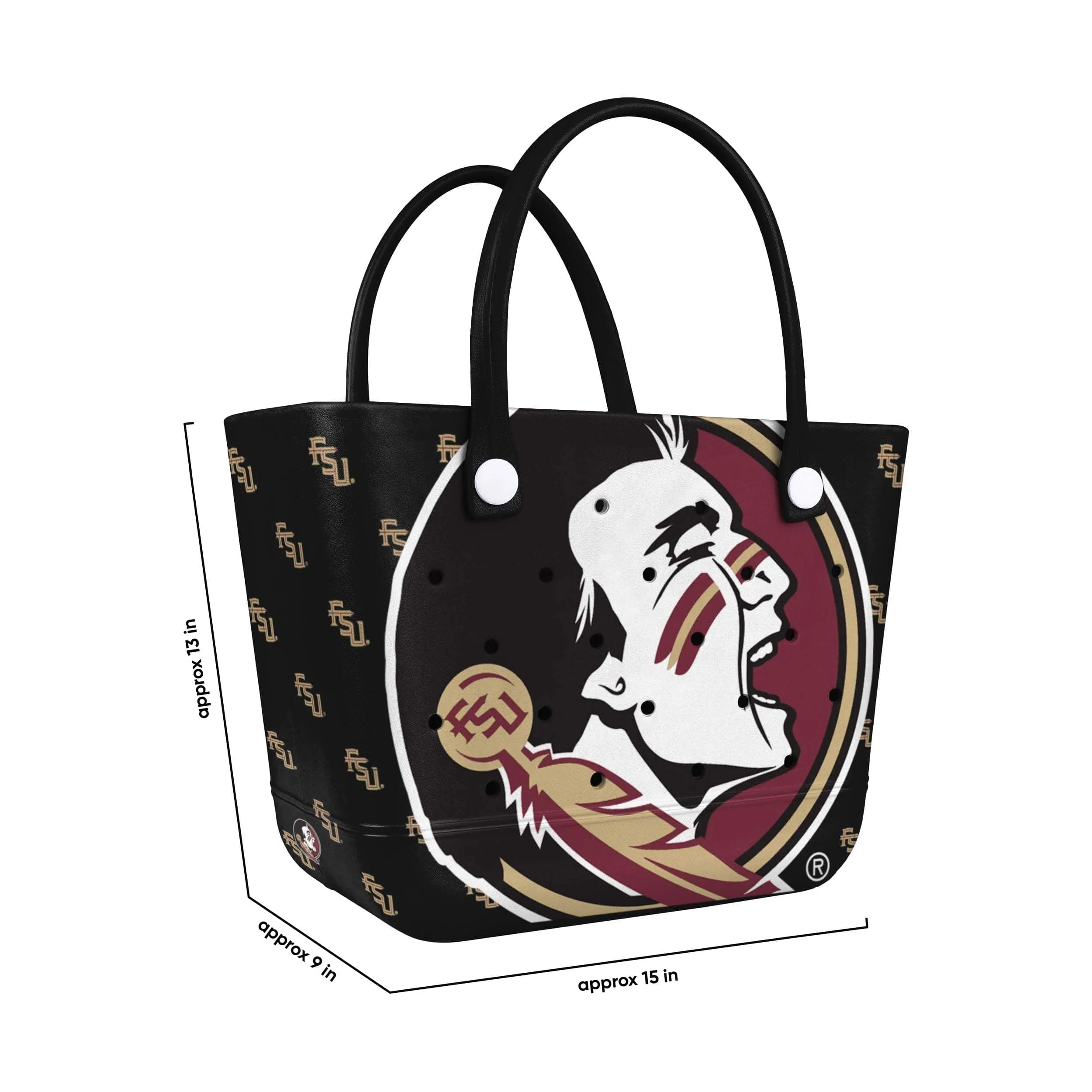 Florida State Seminoles NCAA Big Logo Mini Print Tailgate Tote Bag (PREORDER - SHIPS LATE JANUARY)