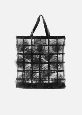 Flower Motif Organdy Tote Bag