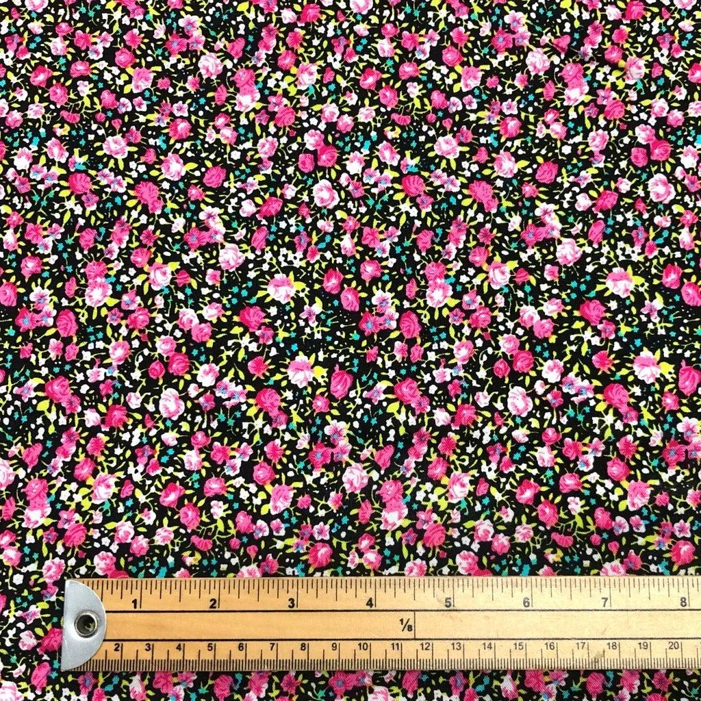 Flower Paradise Viscose Challis Fabric