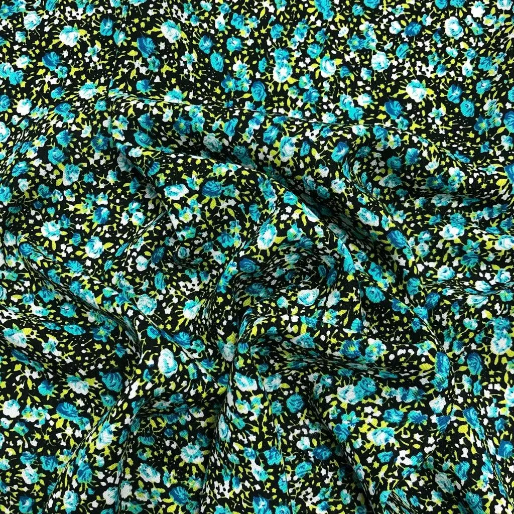 Flower Paradise Viscose Challis Fabric