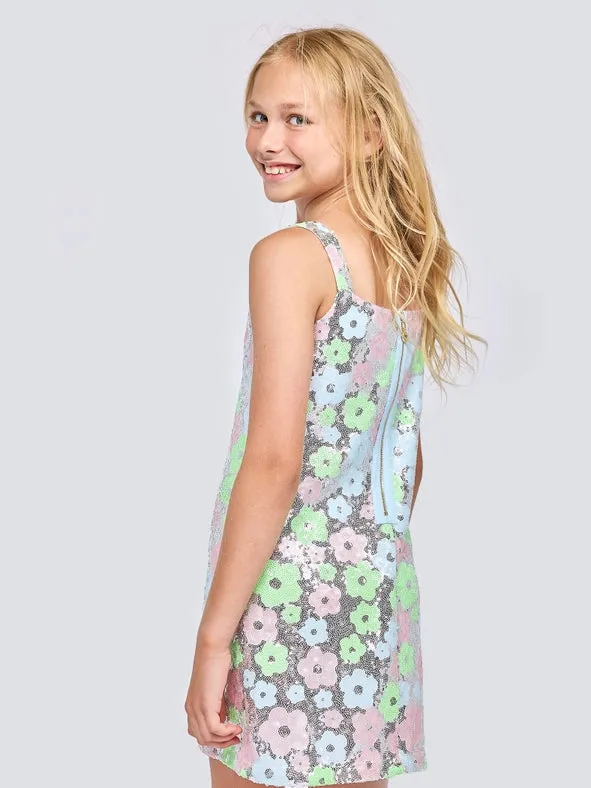 Flower Sequin Dress