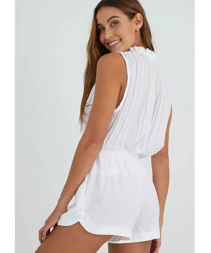 Flowy Dolphin Short White
