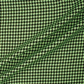 Fluorescent Green & Black Houndstooth Pure Wool
