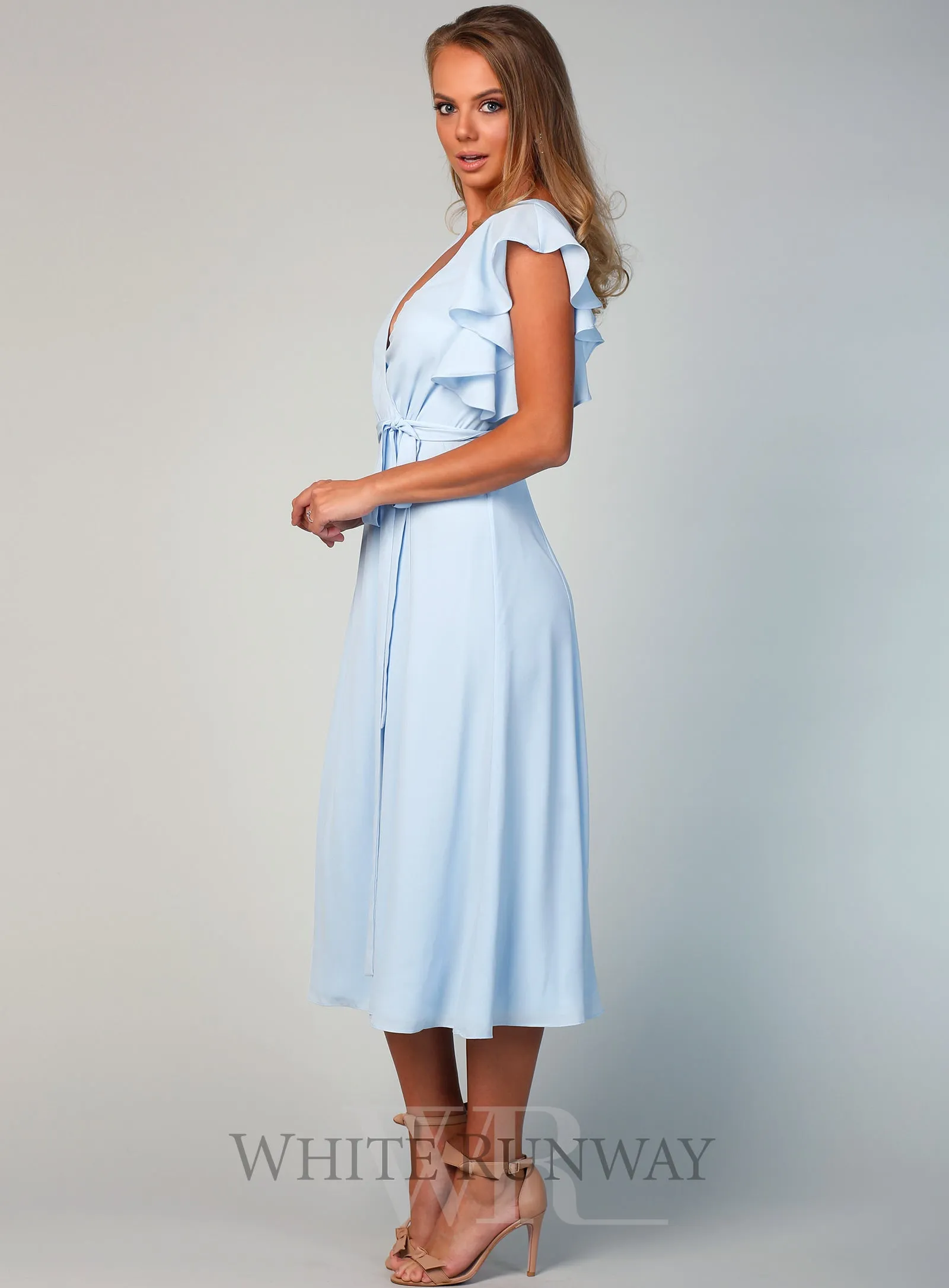 Flutter Sleeve Midi Skirt