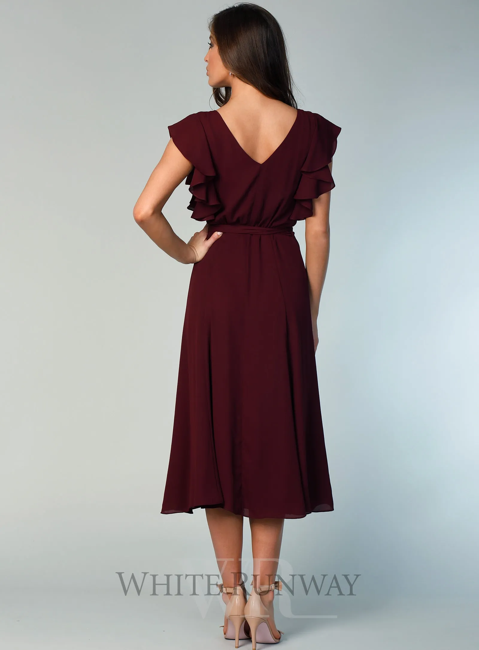 Flutter Sleeve Midi Skirt