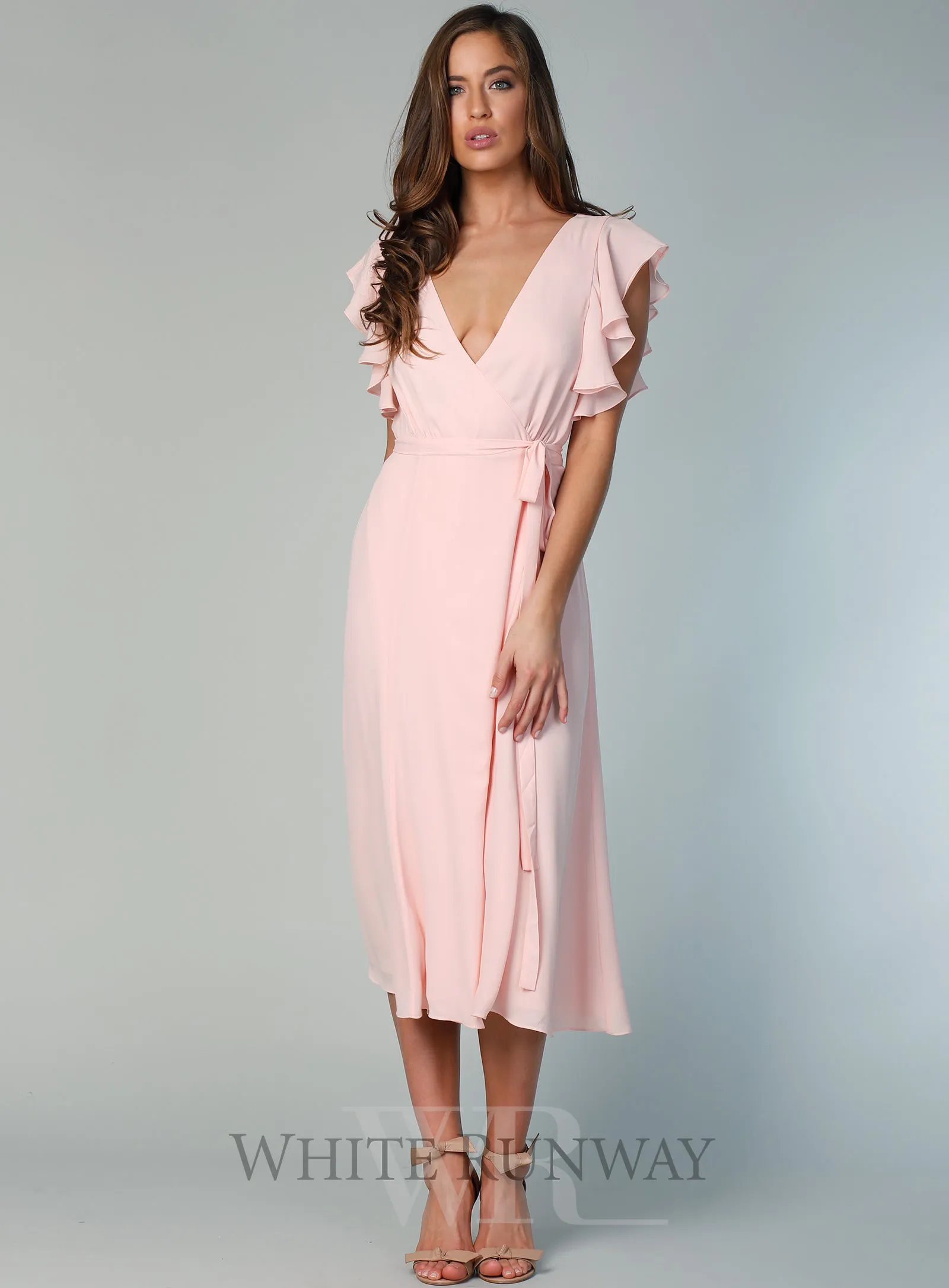 Flutter Sleeve Midi Skirt