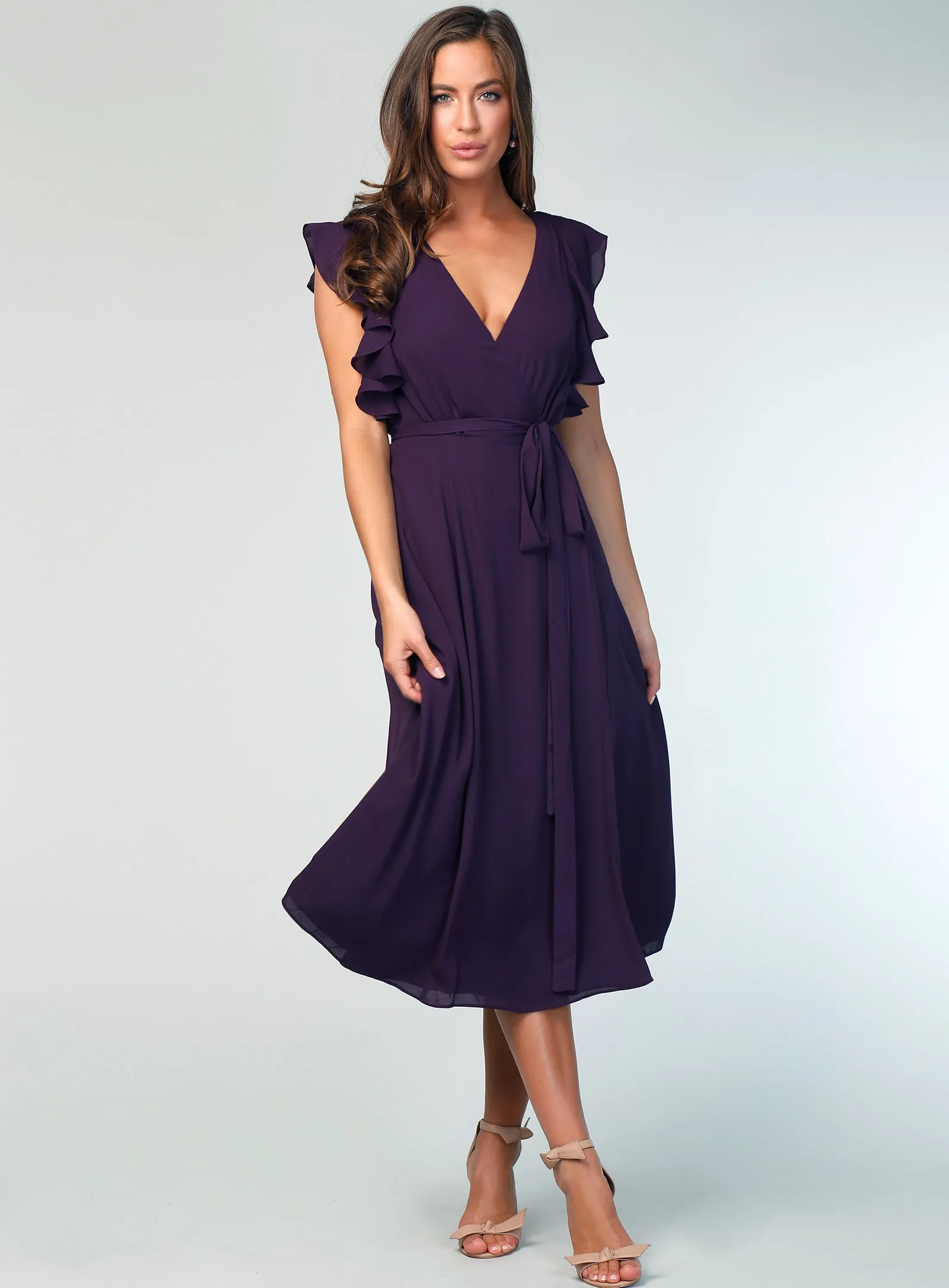 Flutter Sleeve Midi Skirt