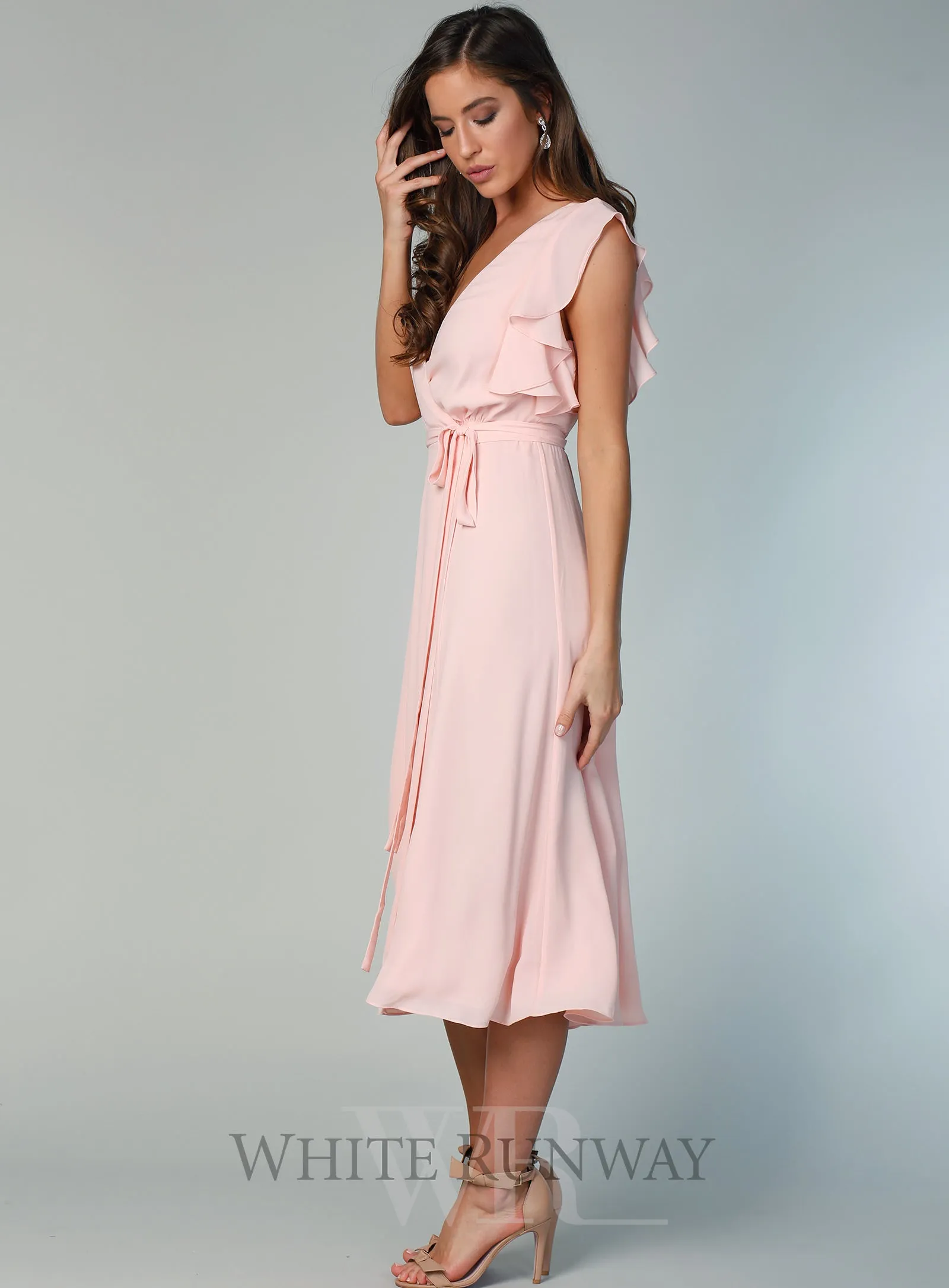Flutter Sleeve Midi Skirt
