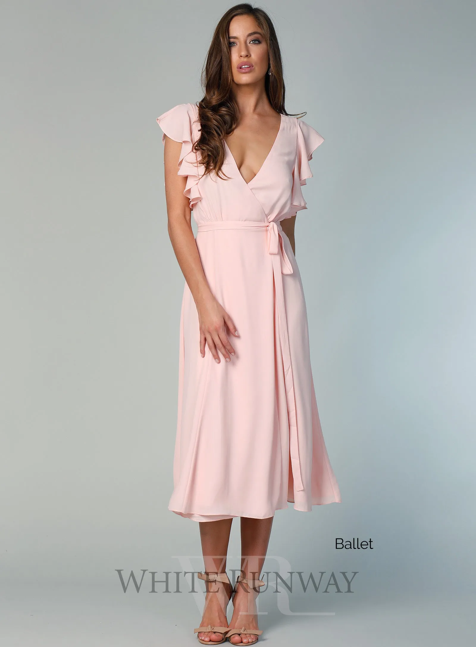 Flutter Sleeve Midi Skirt