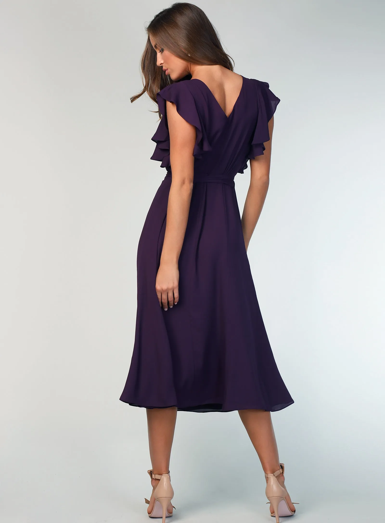 Flutter Sleeve Midi Skirt