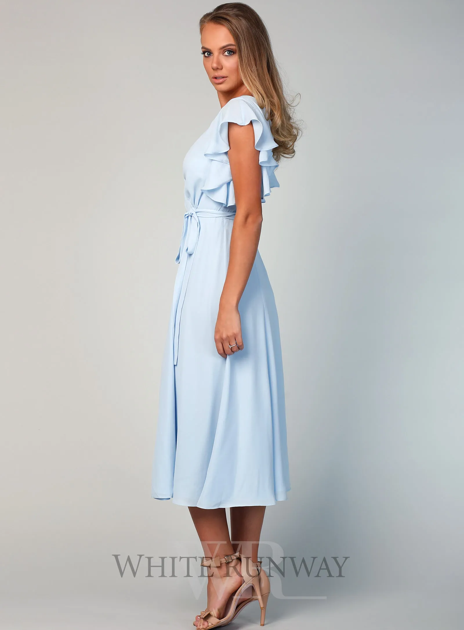 Flutter Sleeve Midi Skirt