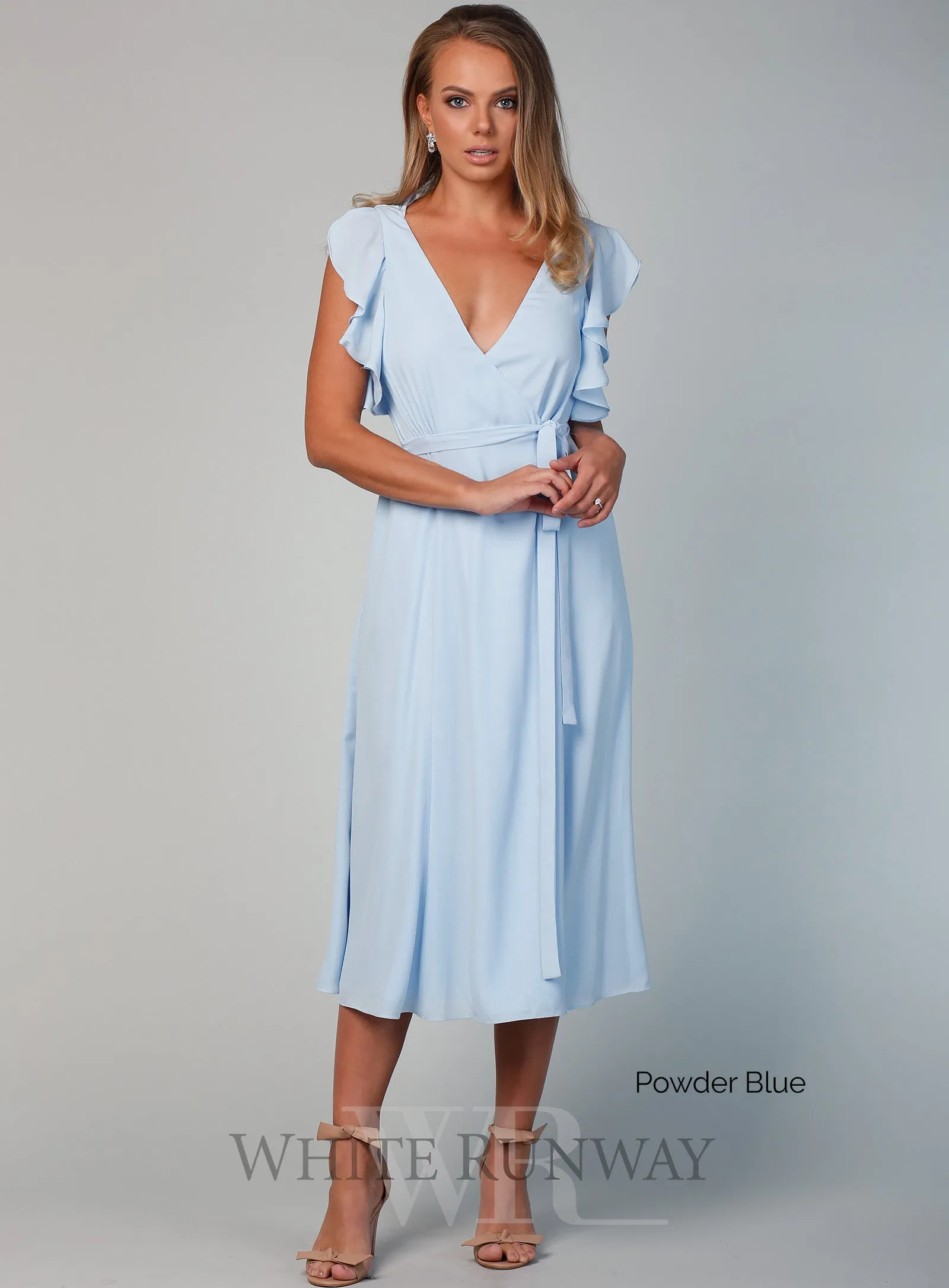 Flutter Sleeve Midi Skirt