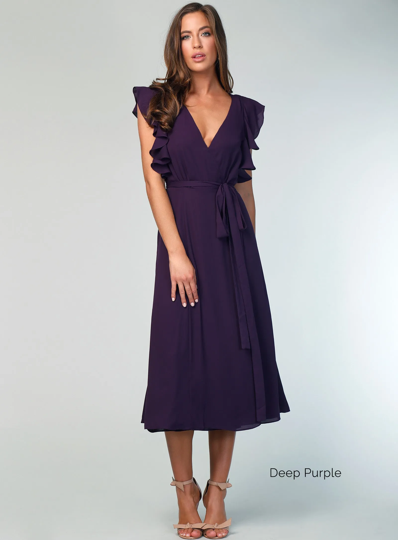Flutter Sleeve Midi Skirt