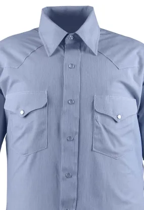 Flying R Ranchwear - Blue Micro Stripe - Long Sleeve - Snaps