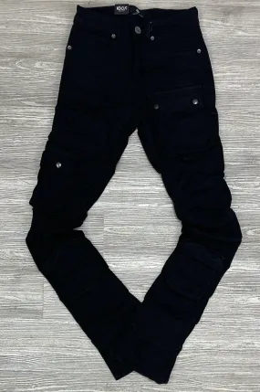 Focus - cgo distressed stacked denim (black)